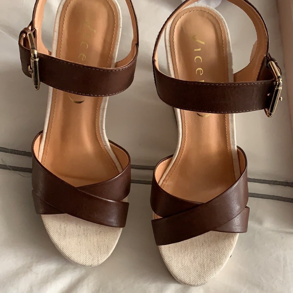 Palm leaf wedge sandals - Picture 4 of 6